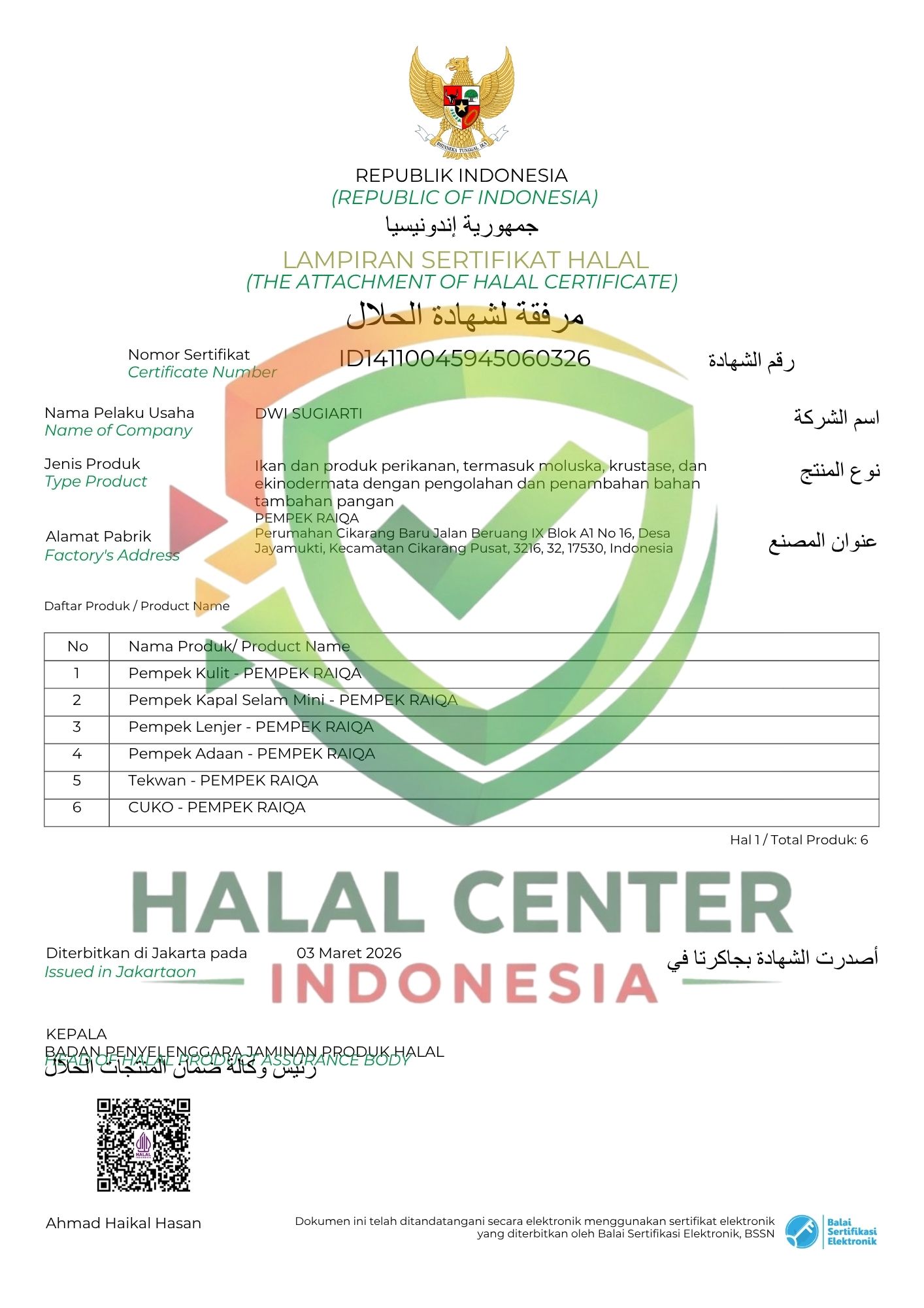 Pempek Raiqa (Halal)