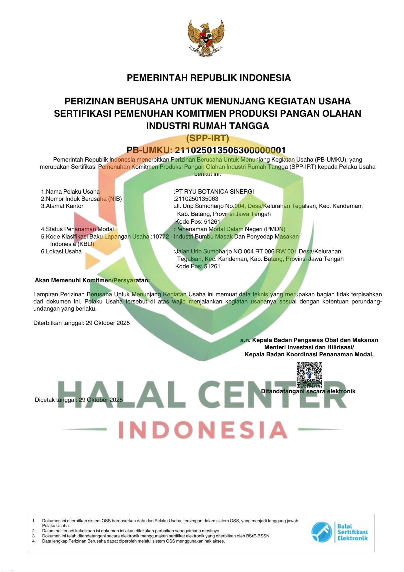 PT Ryu Botanica Sinergi (PIRT)