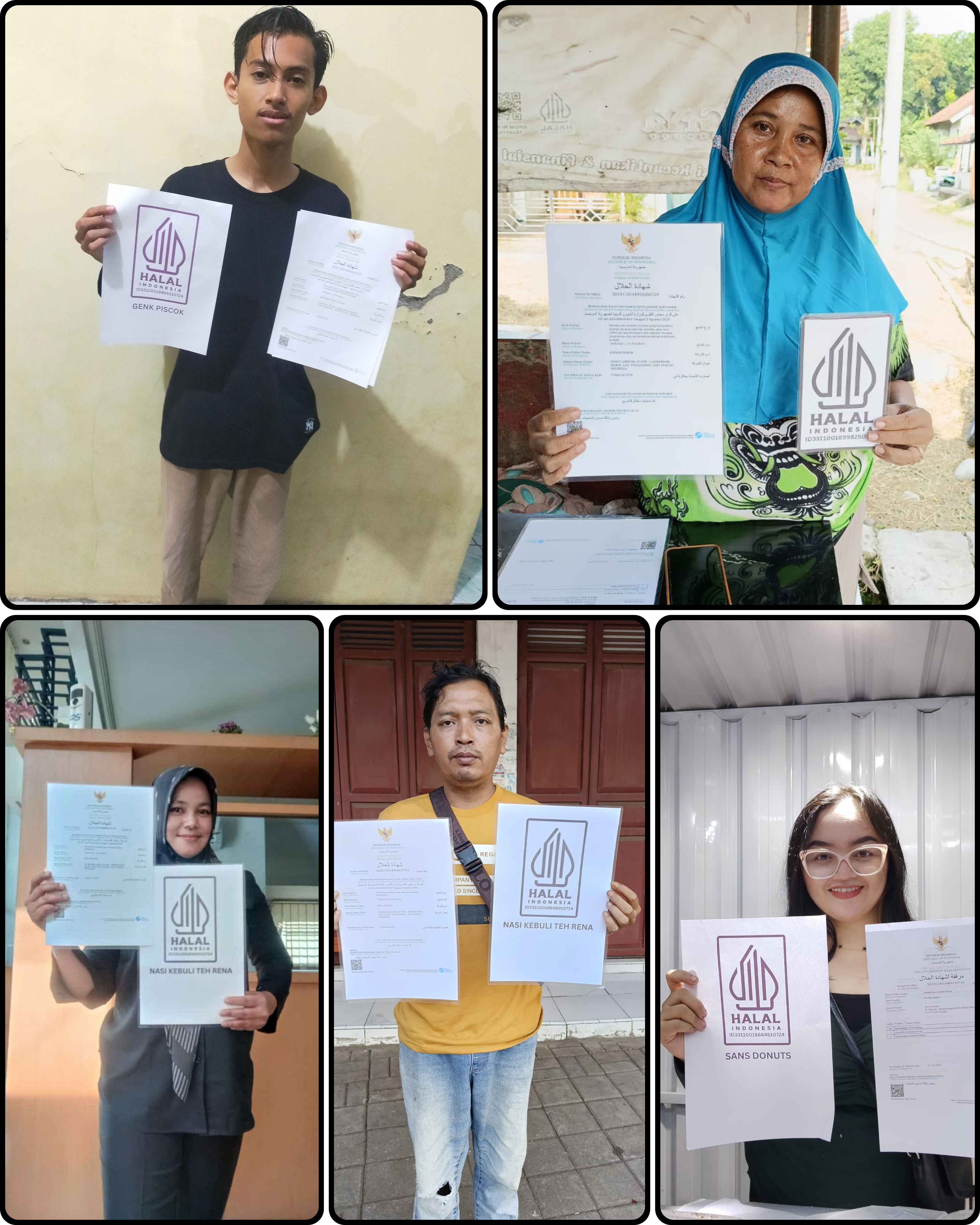 Pelaku Usaha UMKM Penerima Sertifikat Halal
