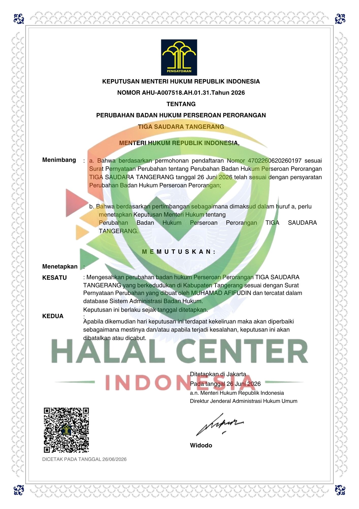 PT TIGA SAUDARA TANGERANG