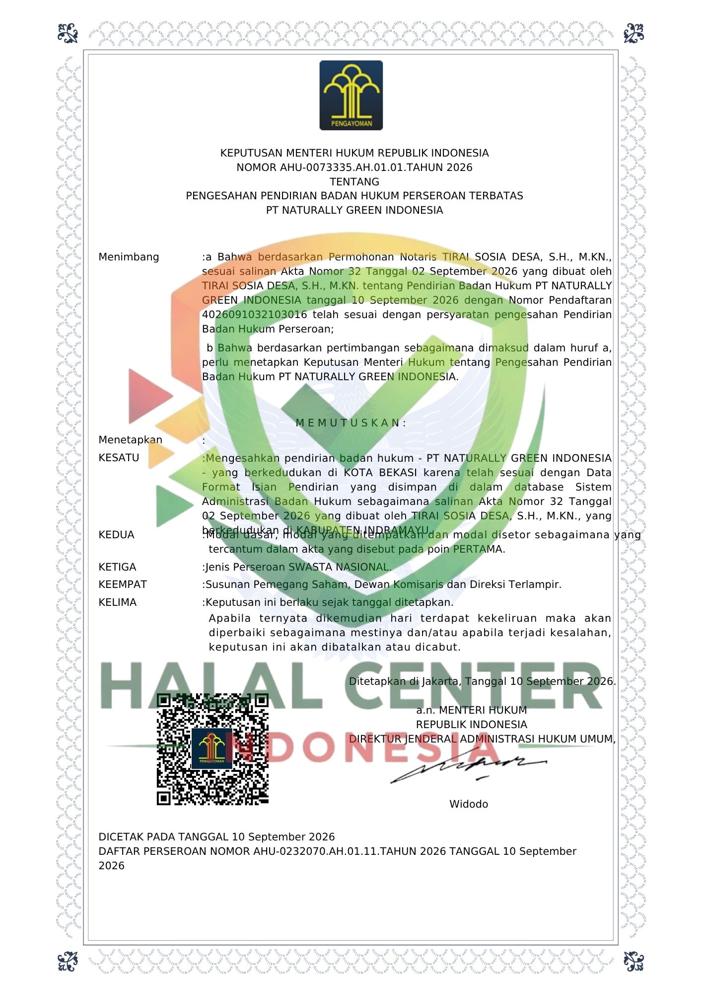 PT. NATURALLY GREEN INDONESIA