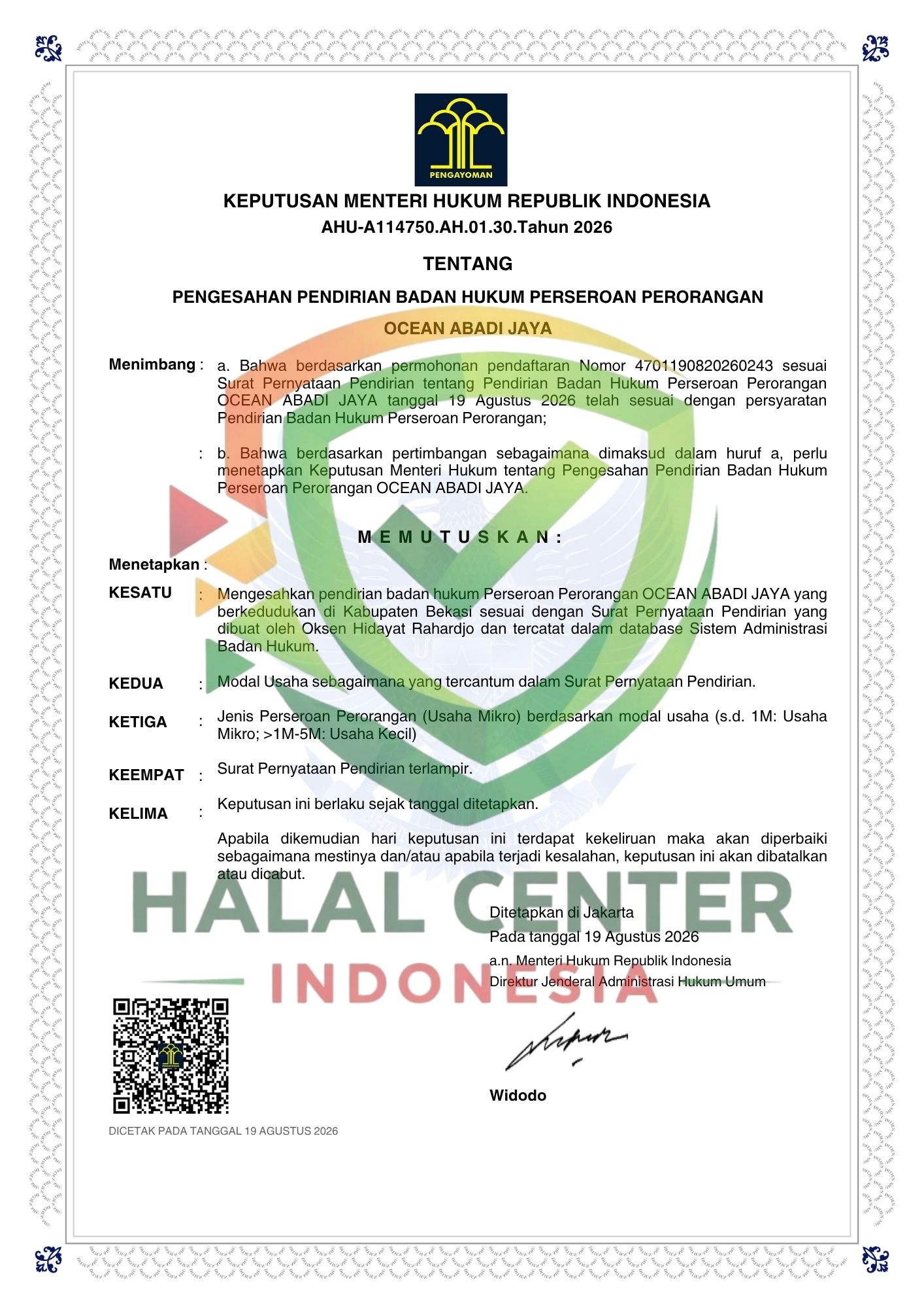 PT OCEAN ABADI JAYA