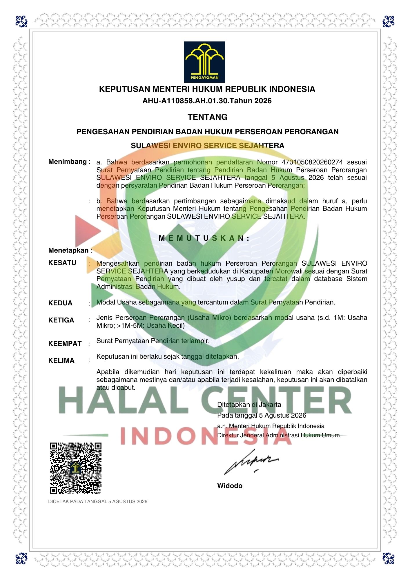 PT SULAWESI ENVIRO SERVICE SEJAHTERA